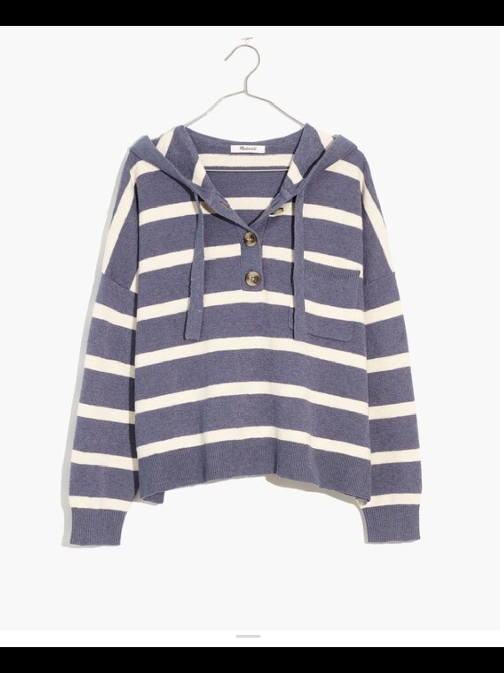 Madewell Olney Henley Sweater Hoodie